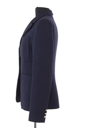 Blazer Maje Bleu en Synthétique