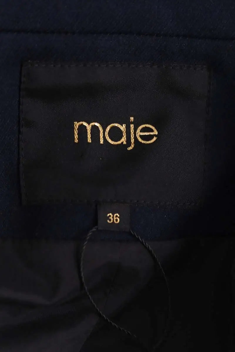 Blazer Maje Bleu en Synthétique