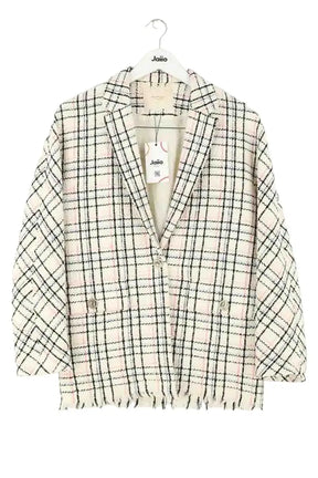 Blazer Maje Ecru en Coton, taille M - Seconde Main