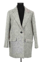 Blazer Maje Gris en Polyester, taille M - Seconde Main