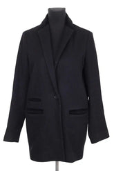 Blazer Maje Noir en Laine, taille M - Seconde Main