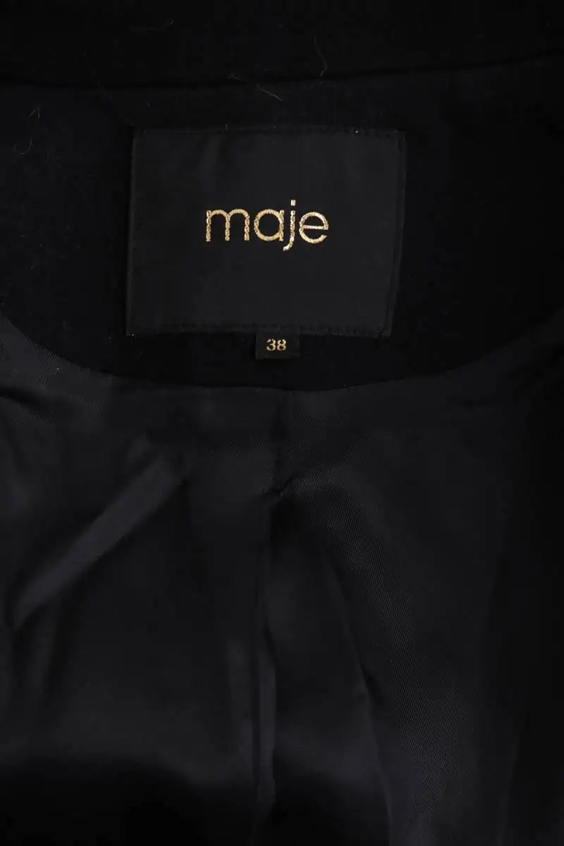 Blazer Maje Noir en Laine