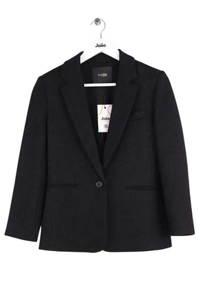 Blazer Maje Noir en Synthétique, taille M - Seconde Main