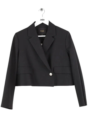 Blazer Maje Noir en Synthétique, taille XS - Seconde Main