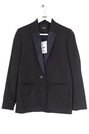 Blazer Maje Noir en Viscose, taille M - Seconde Main
