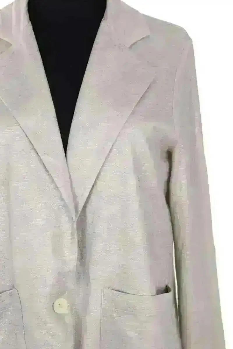 Blazer Majestic Filatures Argent en Lin