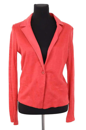 Blazer Majestic Filatures Rouge en Lin, taille M - Seconde Main