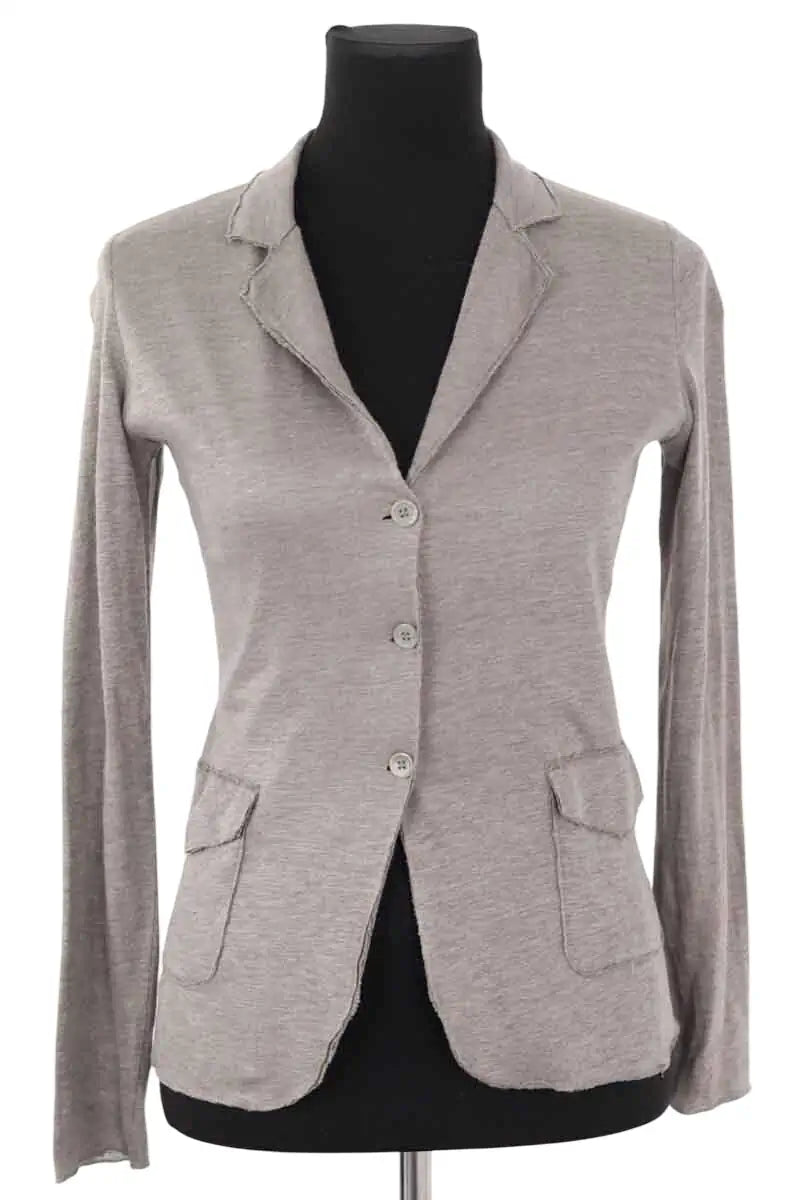 Blazer Majestic Filatures Vert en Lin, taille S - Seconde Main