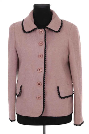 Blazer Moschino Rose en Laine, taille M - Seconde Main