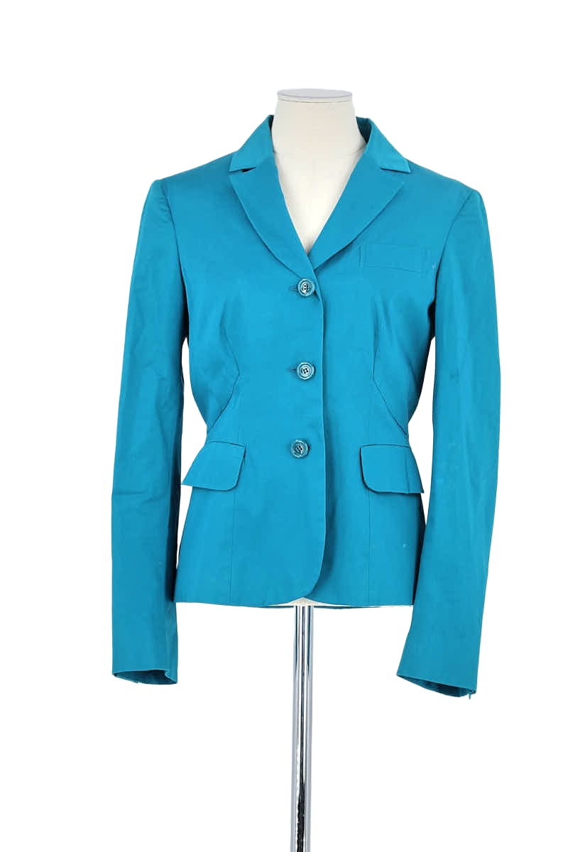 Blazer Moschino Turquoise en Coton, taille M - Seconde Main