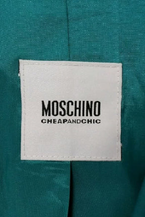 Blazer Moschino Turquoise en Coton