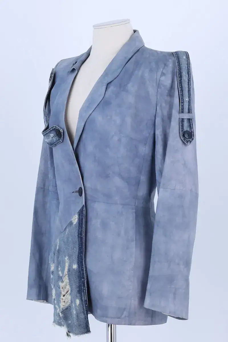 Blazer Other Brand Bleu en Cuir