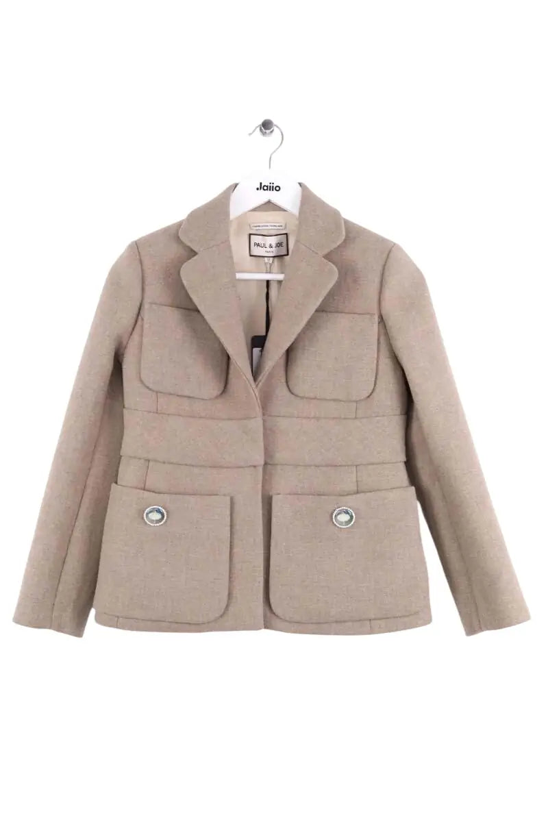 Blazer Paul & Joe Salto Beige en Laine, taille XS - Seconde Main