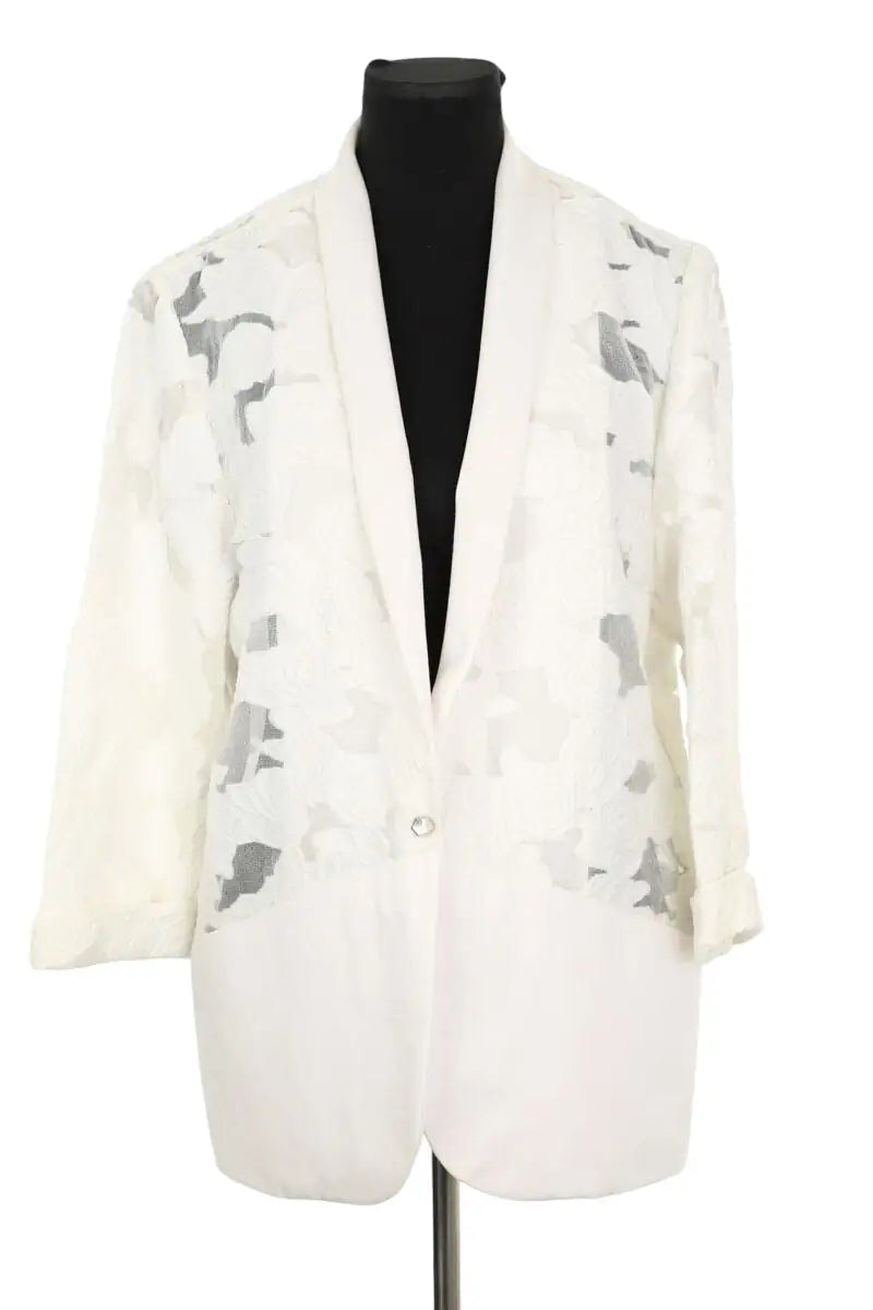 Blazer Roseanna Blanc en Coton, taille S - Seconde Main