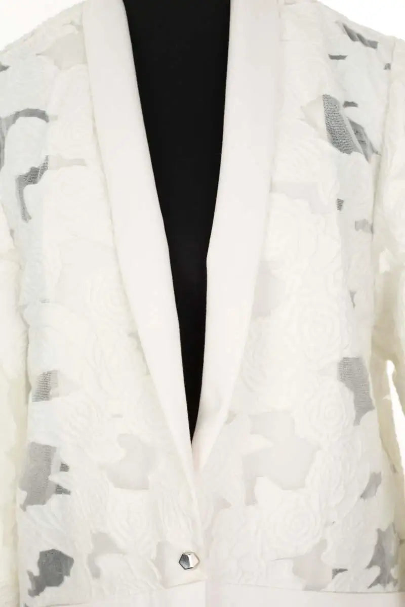 Blazer Roseanna Blanc en Coton