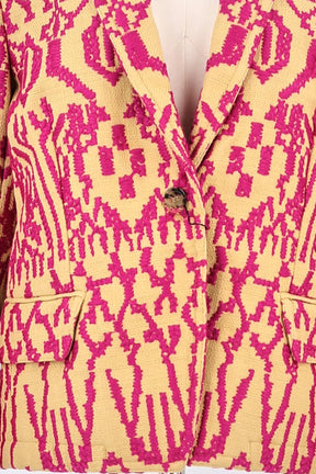 Blazer Saint Laurent Jaune en Coton