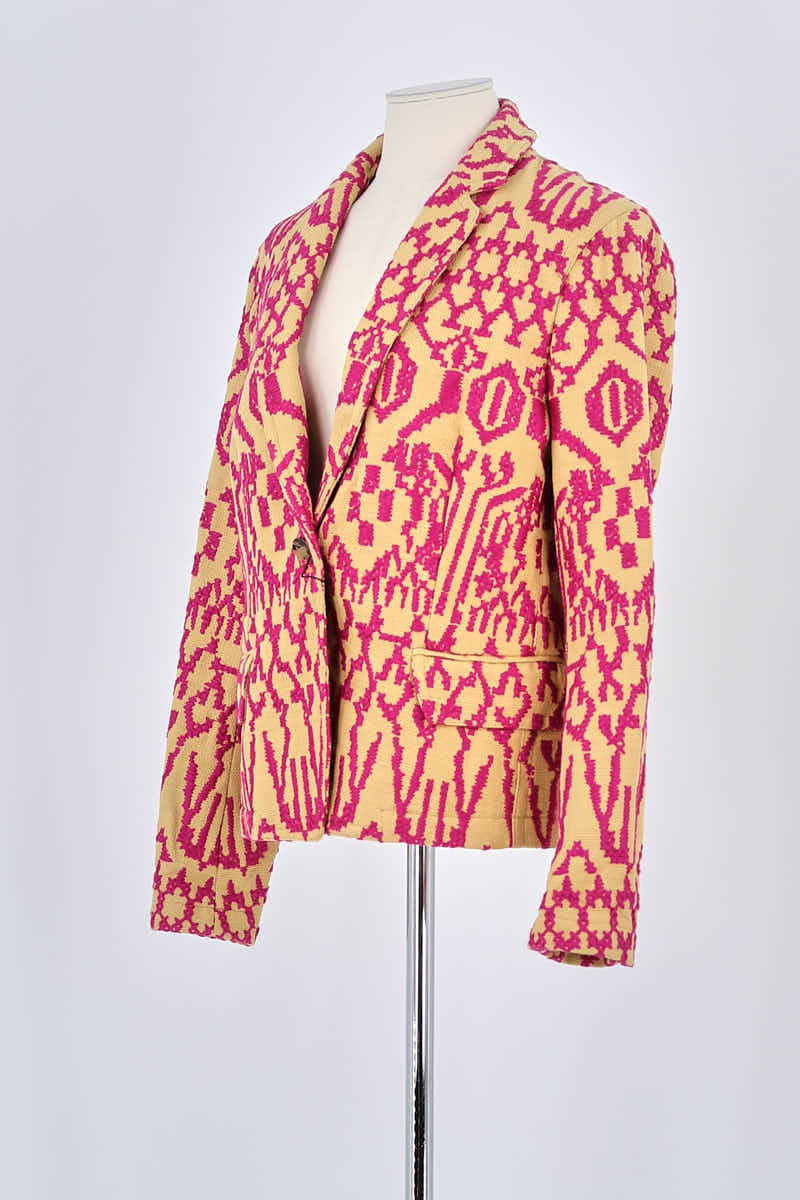 Blazer Saint Laurent Jaune en Coton