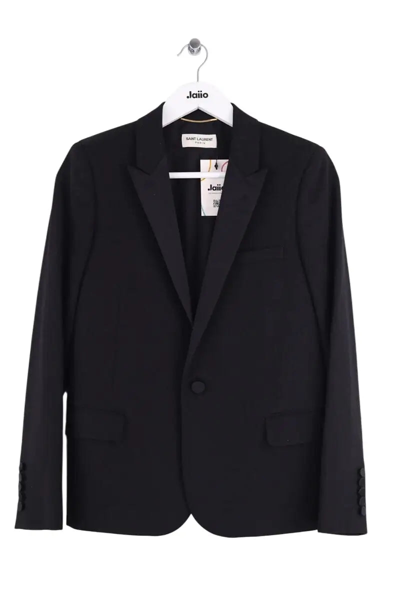 Blazer Saint Laurent Noir en Laine, taille L - Seconde Main