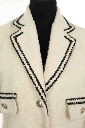 Blazer Sandro Beige en Laine