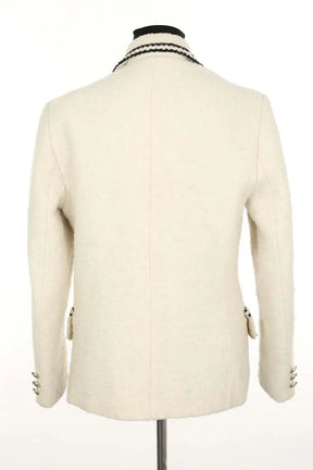 Blazer Sandro Beige en Laine