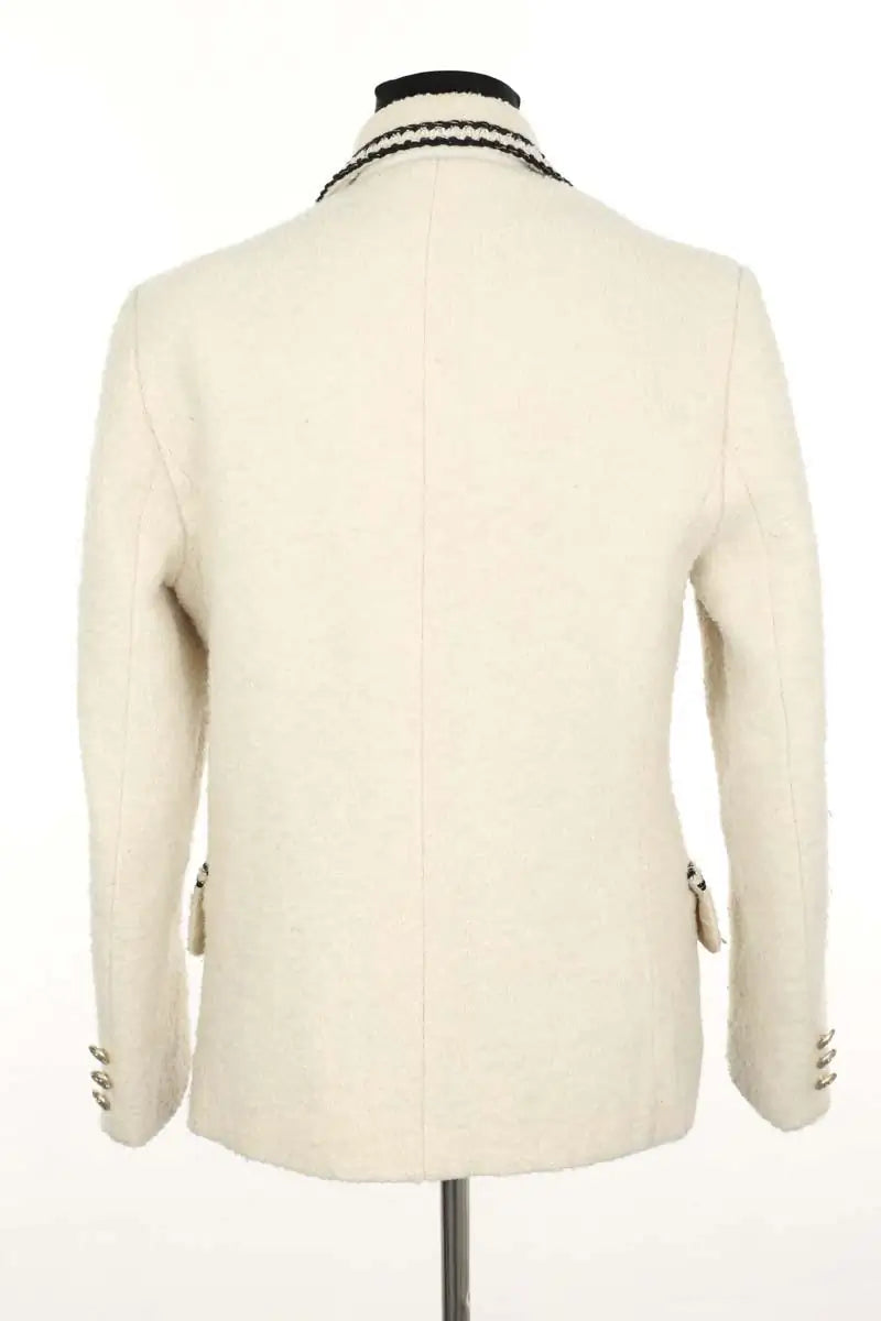 Blazer Sandro Beige en Laine