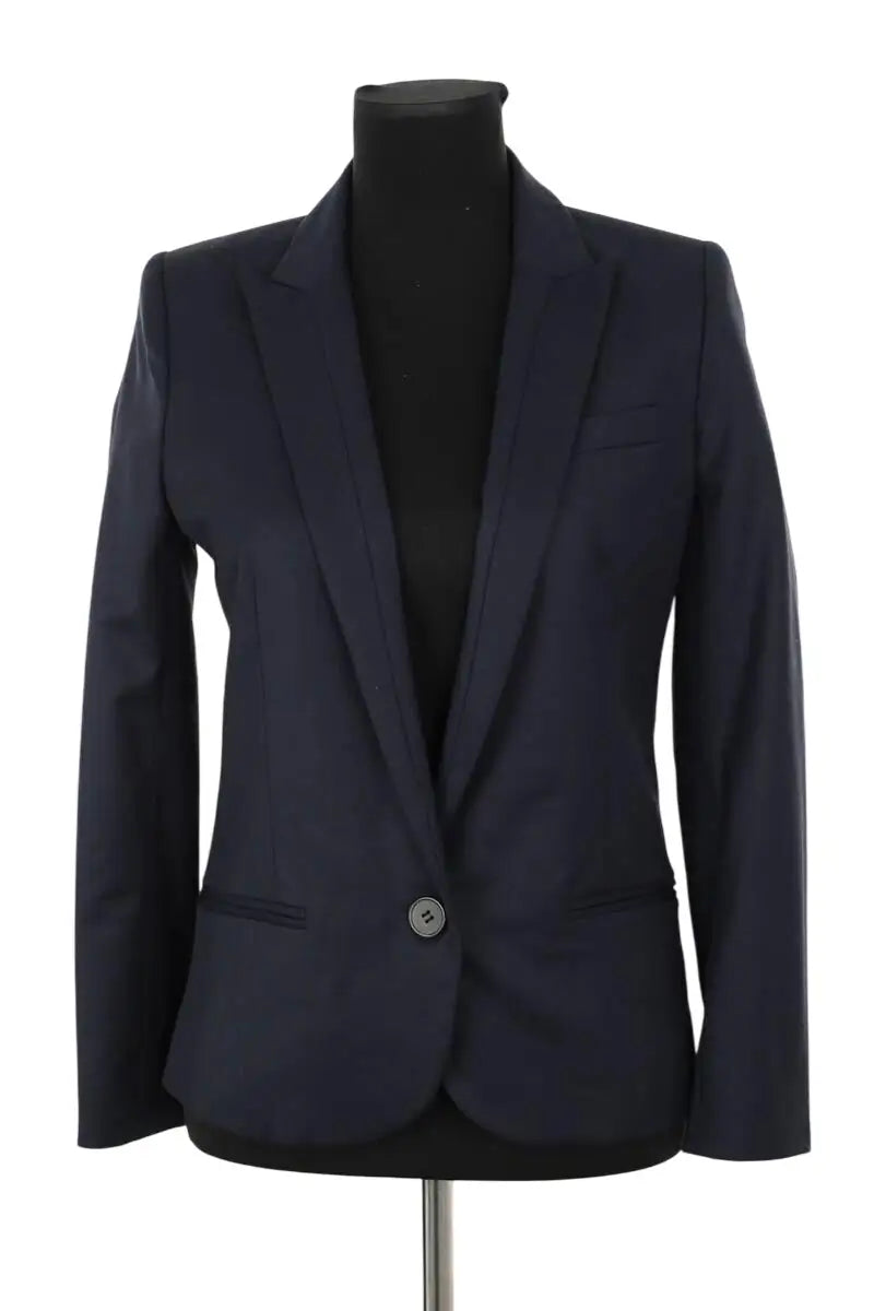 Blazer Sandro Bleu en Polyester, taille S - Seconde Main