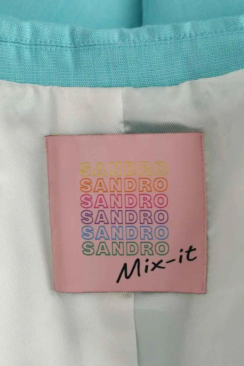 Blazer Sandro Bleu en Viscose
