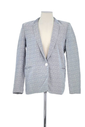 Blazer Sandro Gris en Coton, taille S - Seconde Main