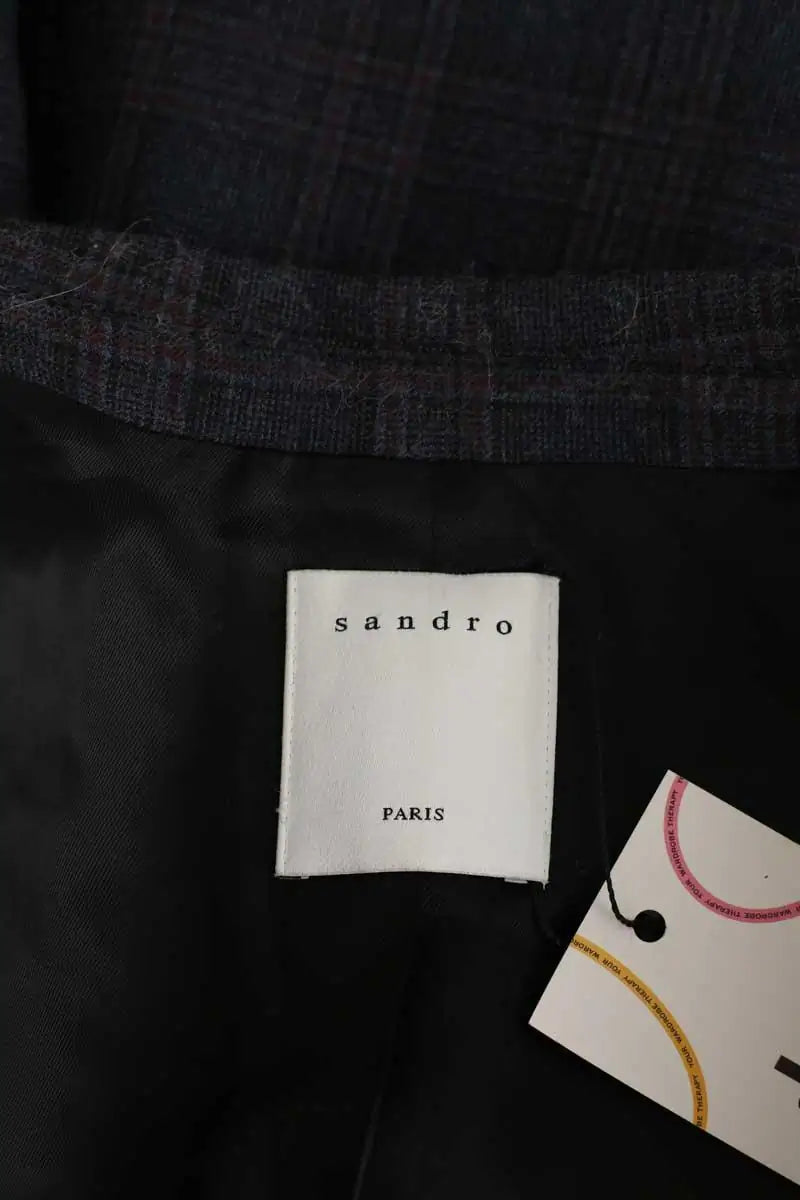Blazer Sandro Gris en Laine