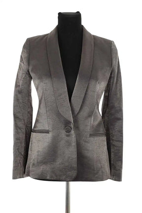 Blazer Sandro Gris en Viscose, taille M - Seconde Main