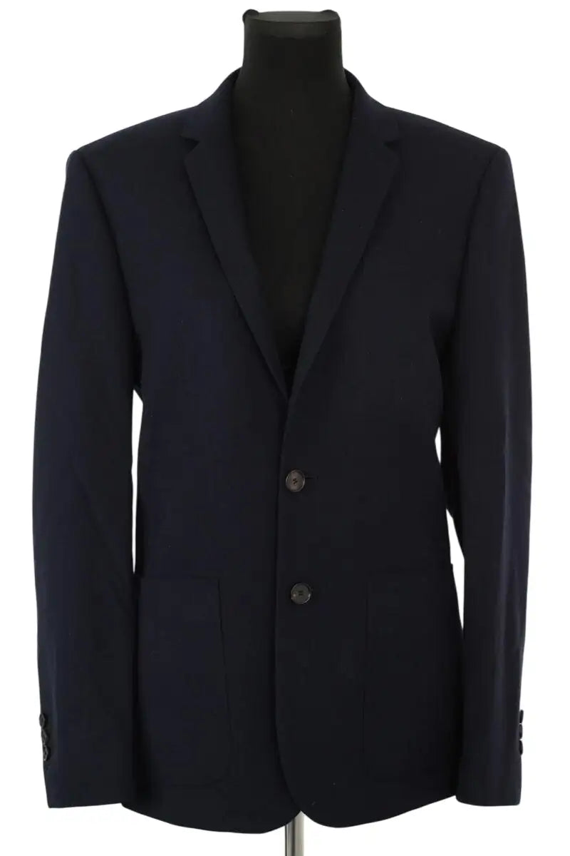Blazer Sandro Marine en Laine, taille L - Seconde Main