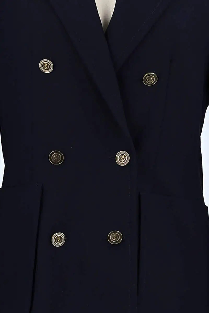 Blazer Sandro Marine en Polyester