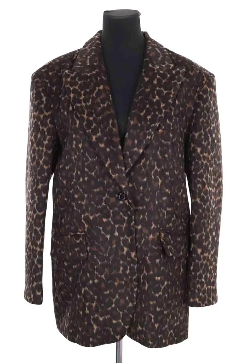 Blazer Sandro Marron en Synthétique, taille L - Seconde Main