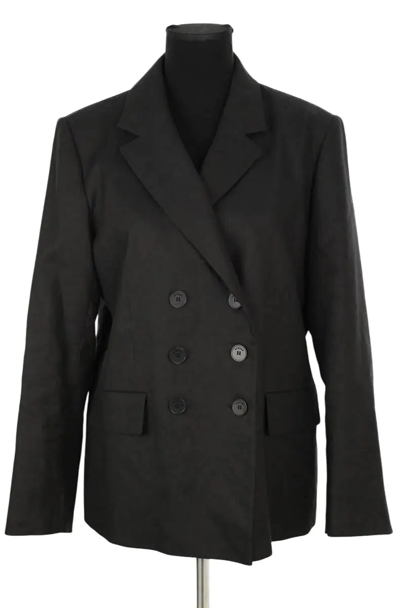 Blazer Sandro Noir en Coton, taille L - Seconde Main