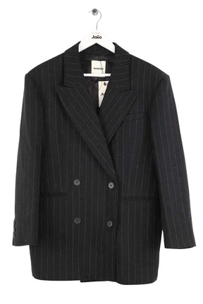 Blazer Sandro Noir en Coton, taille M - Seconde Main