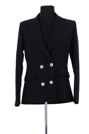Blazer Sandro Noir en Coton, taille S - Seconde Main