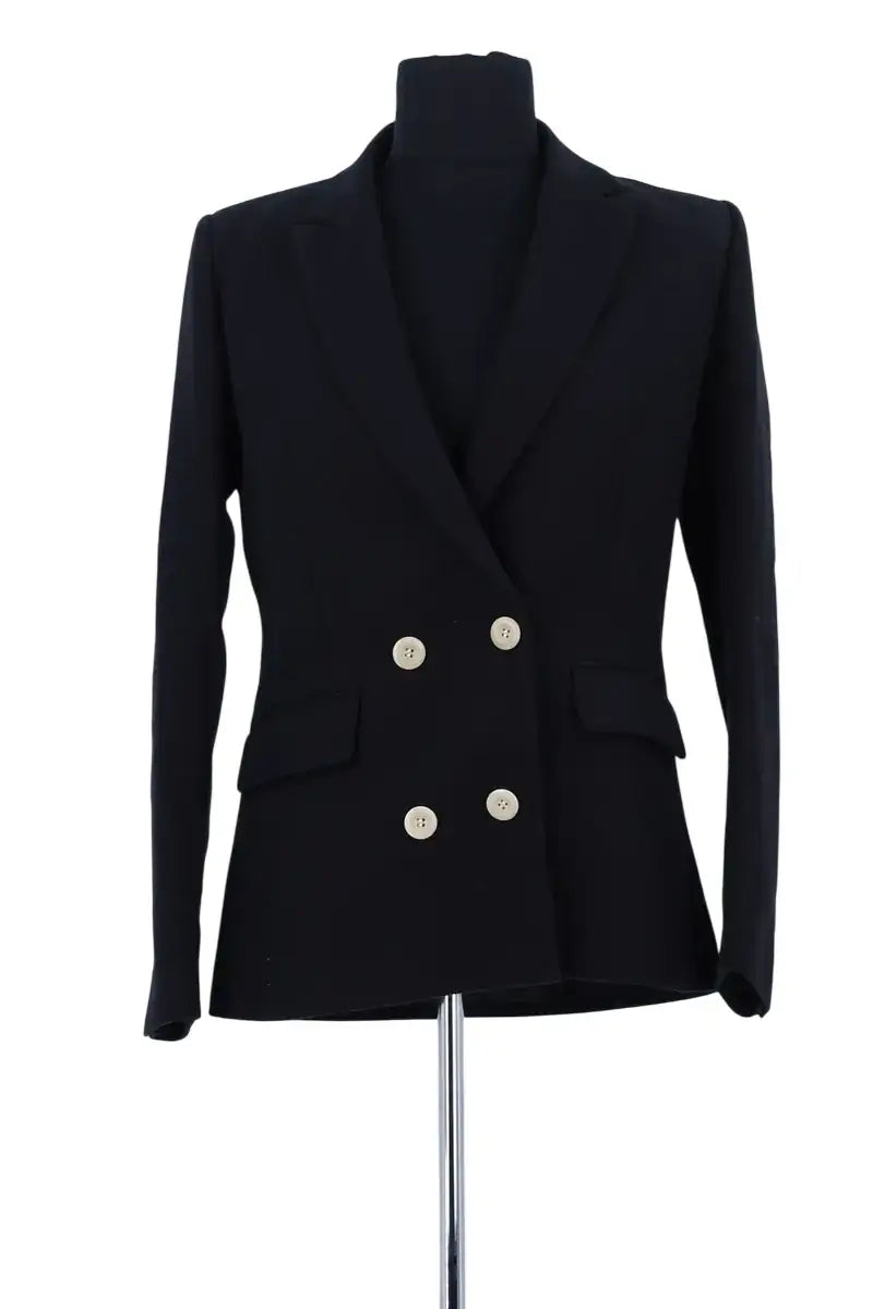 Blazer Sandro Noir en Coton, taille S - Seconde Main