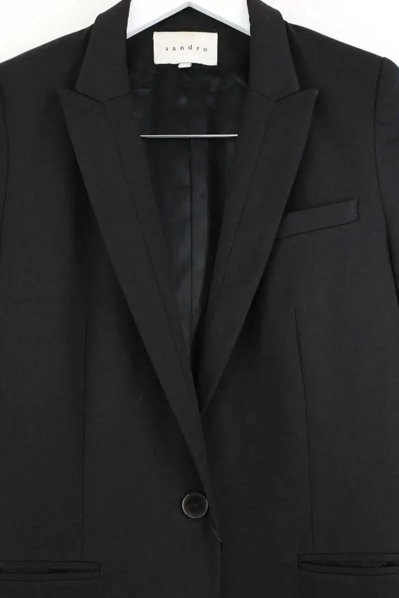 Blazer Sandro Noir en Laine