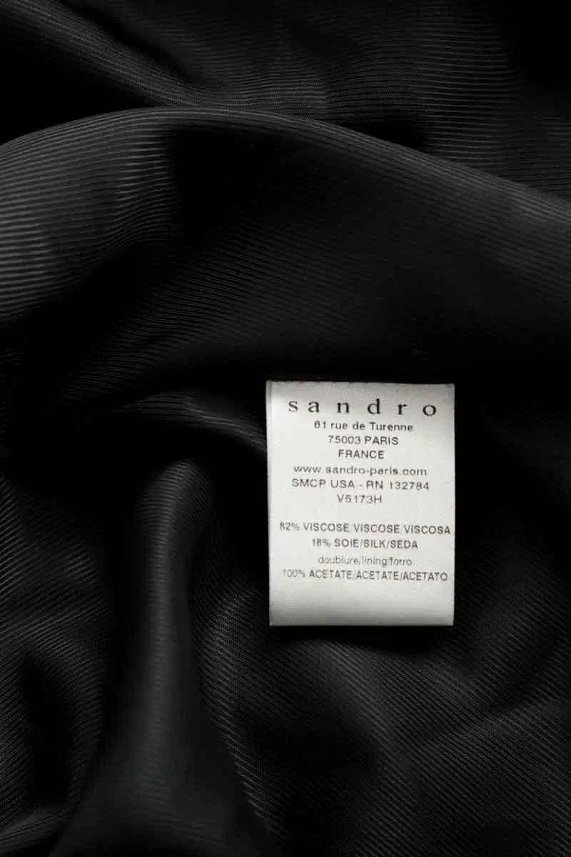 Blazer Sandro Noir en Velours