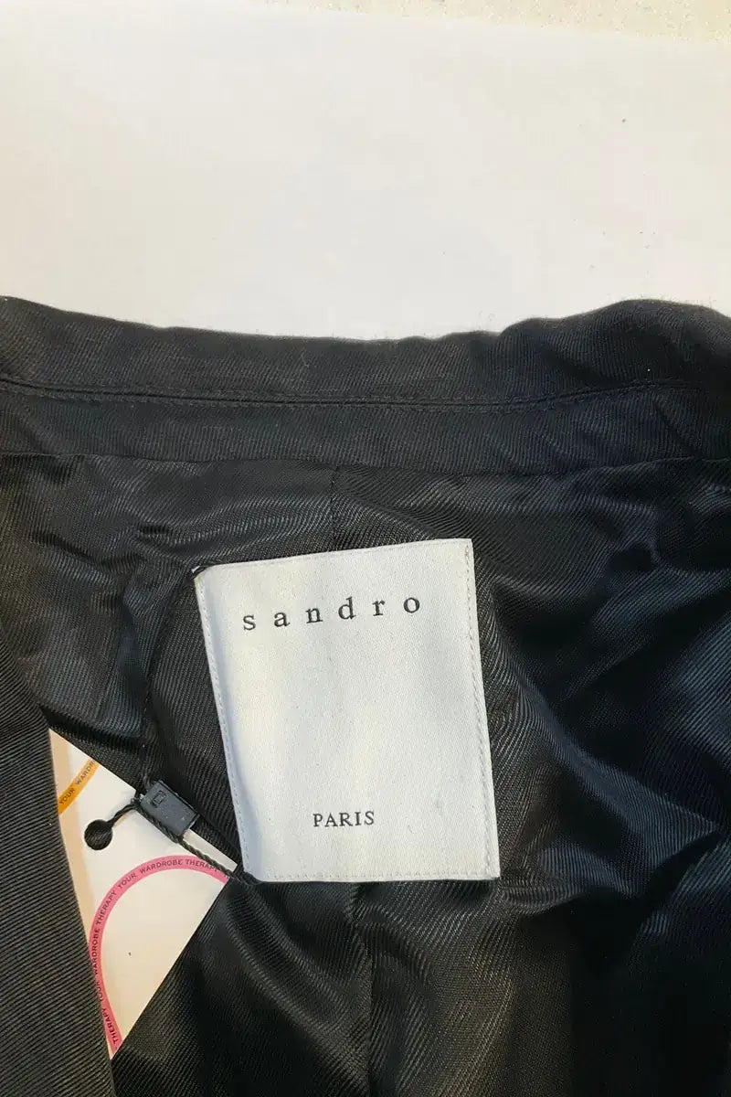 Blazer Sandro Noir en Viscose
