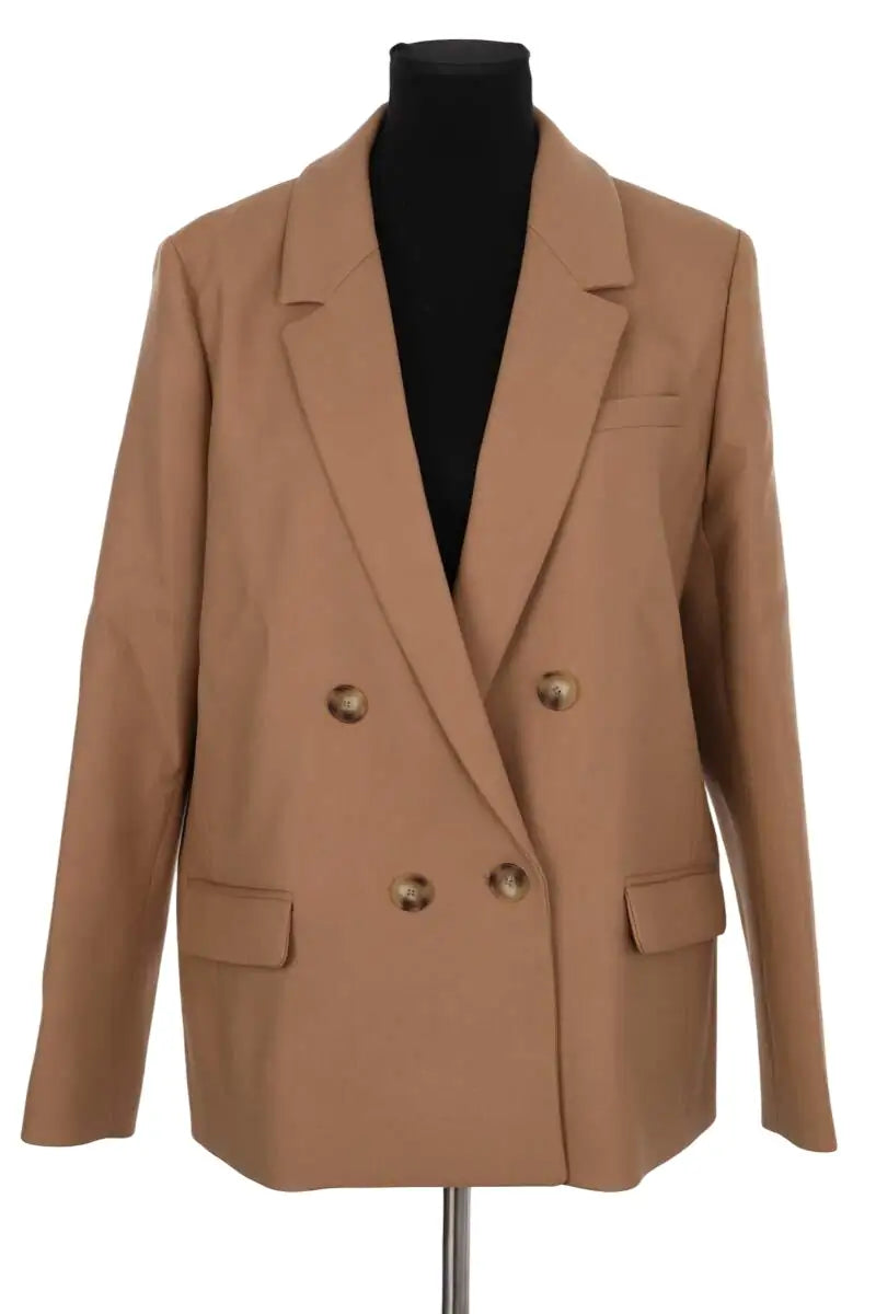 Blazer Sézane Christie Camel en Synthétique, taille XL - Seconde Main