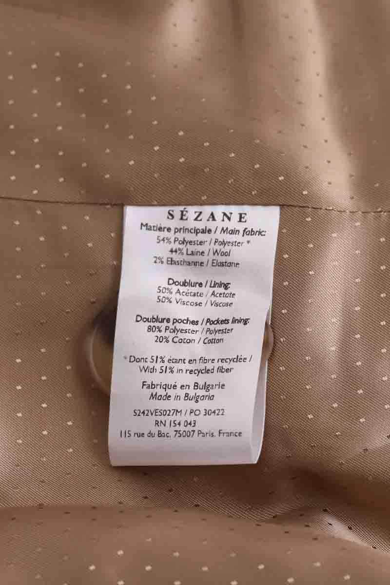 Blazer Sézane Christie Camel en Synthétique