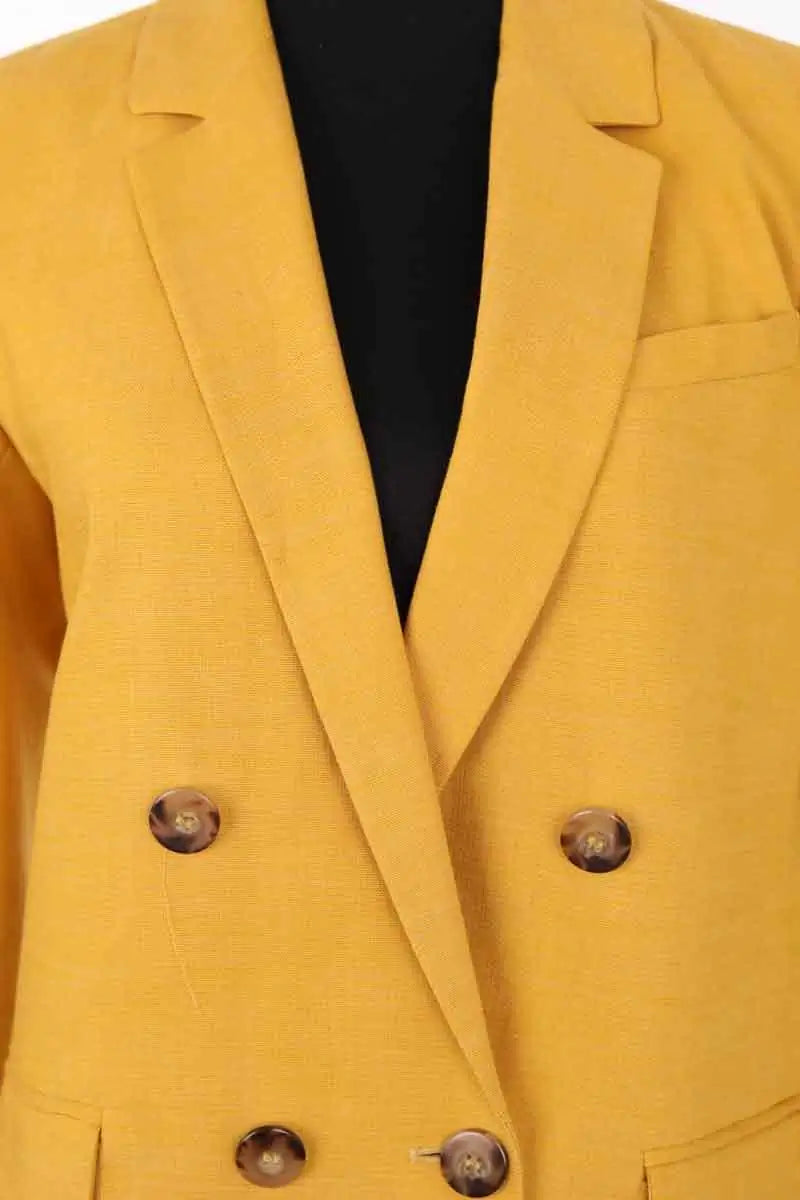 Blazer Sézane Jaune en Viscose