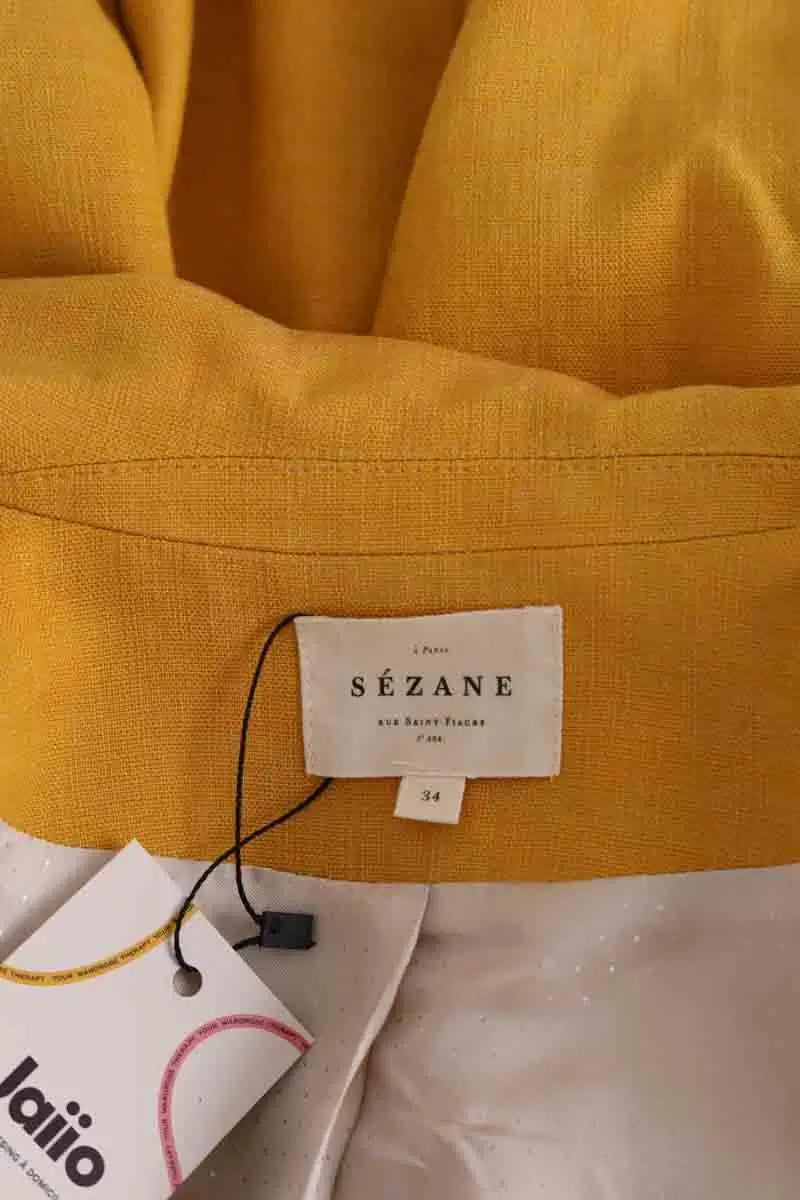 Blazer Sézane Jaune en Viscose