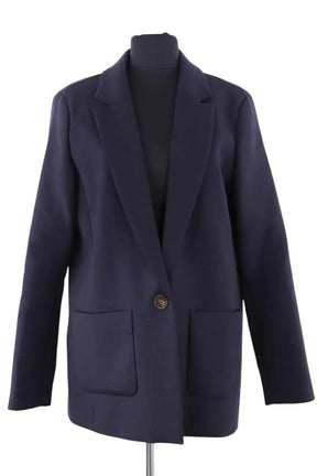 Blazer Sézane Marine en Synthétique, taille XL - Seconde Main