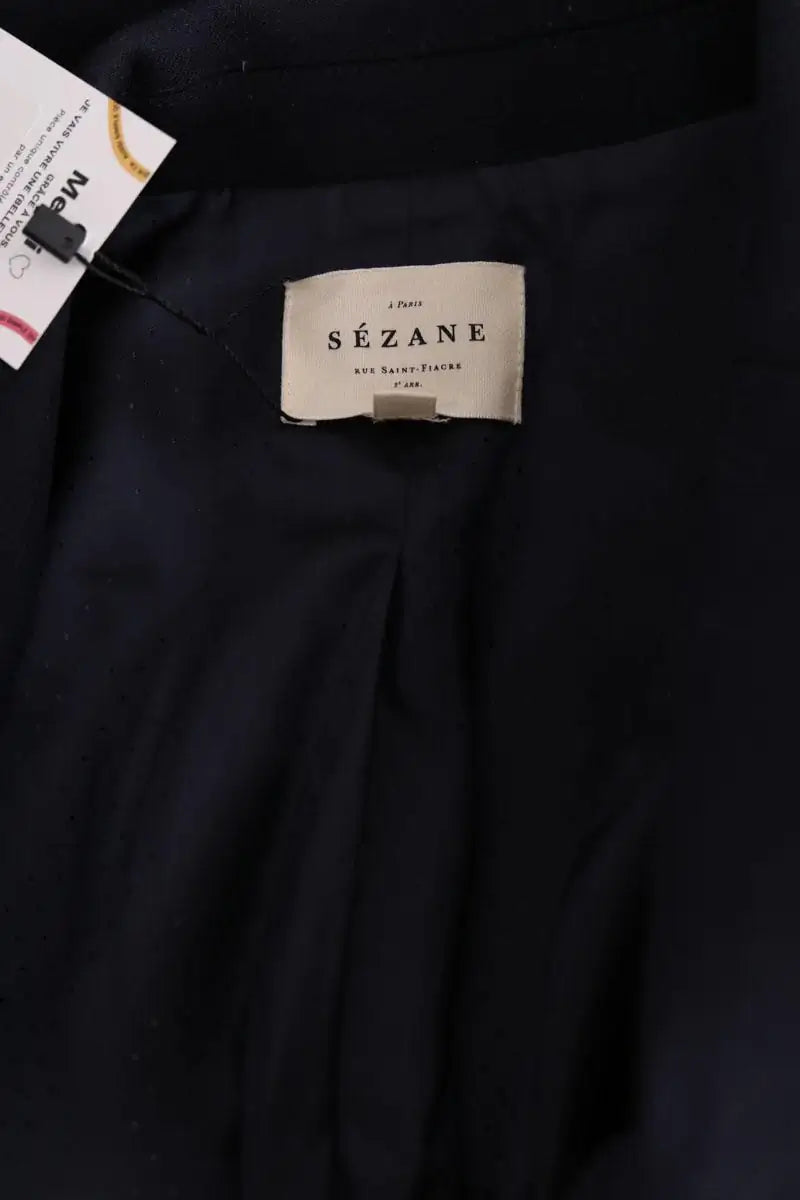 Blazer Sézane Marine en Synthétique