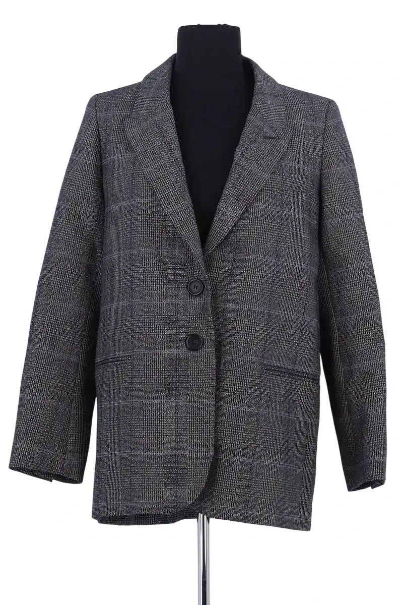 Blazer Tara Jarmon Anthracite en Laine, taille S - Seconde Main