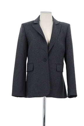 Blazer Tara Jarmon Gris en Laine, taille M - Seconde Main