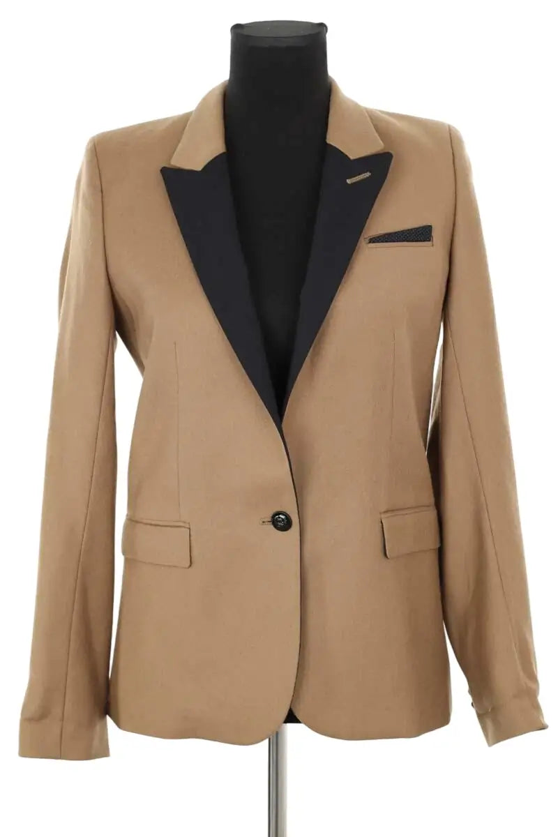 Blazer The Kooples Camel en Laine, taille M - Seconde Main