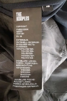 Blazer The Kooples Marine en Polyester